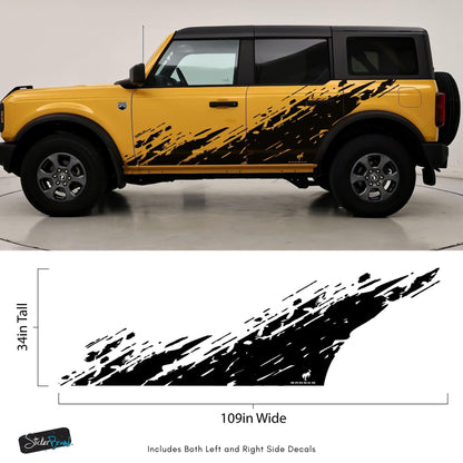 Bronco Mud Splash Side Rocker Panel Car Graphic Sticker. #6896