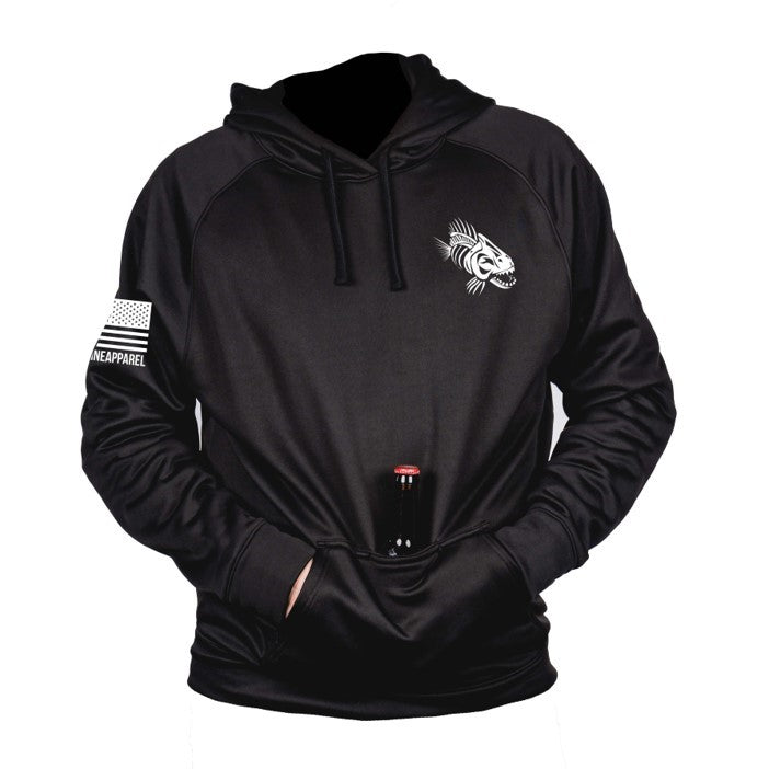 Fishbone Offroad Schematic Unisex Tailgater Hoodie - Black