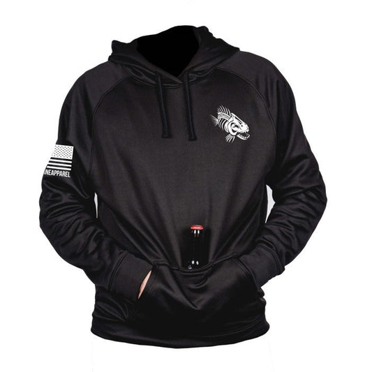 Fishbone Offroad Schematic Unisex Tailgater Hoodie - Black