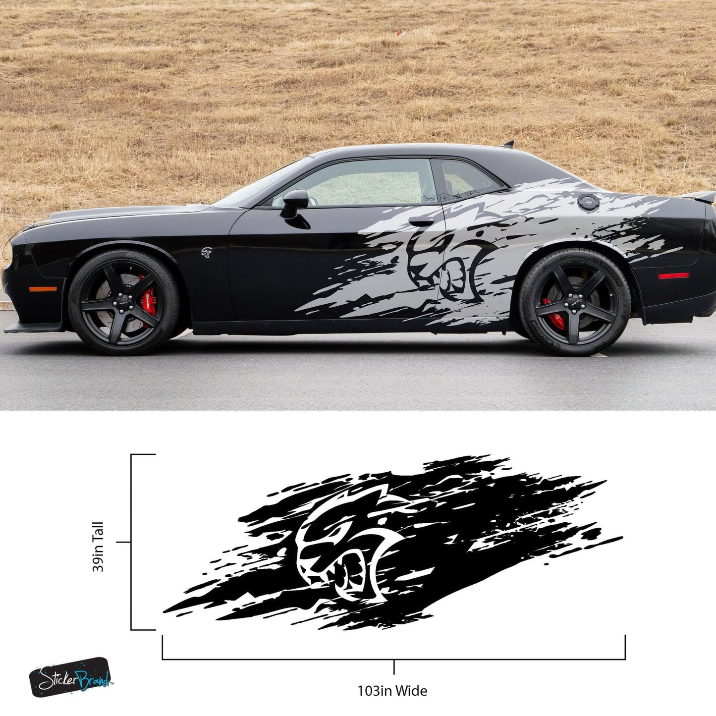 Hellcat Decal Sticker for Challenger, Charger, Durango SRT. #7003-Sup