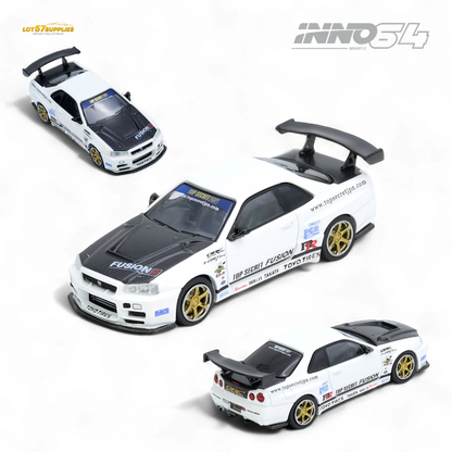 (Pre-Order) Inno64 Top Secret R34 GT-R - White 1:64