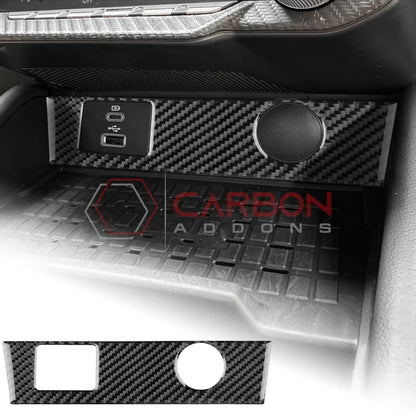 2024+ S650 Mustang Real Carbon Fiber USB/12v Outlet Trim Overlay