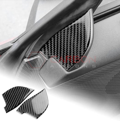 2024+ S650 Mustang Real Carbon Fiber Door Jam Triangle Trim Overlay
