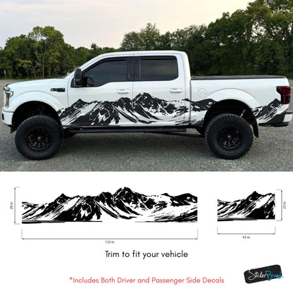 Mountain Truck Graphic Decal. Overland Vinyl Decal. #7085-Sup
