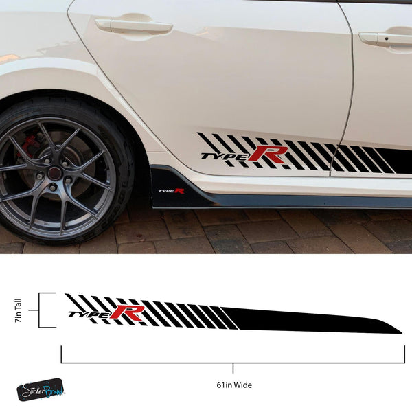 Honda Civic Type R Sticker Decal. Racing Stripes. #6803 – Martin ...