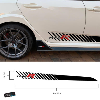 Honda Civic Type R Sticker Decal. Racing Stripes. #6803
