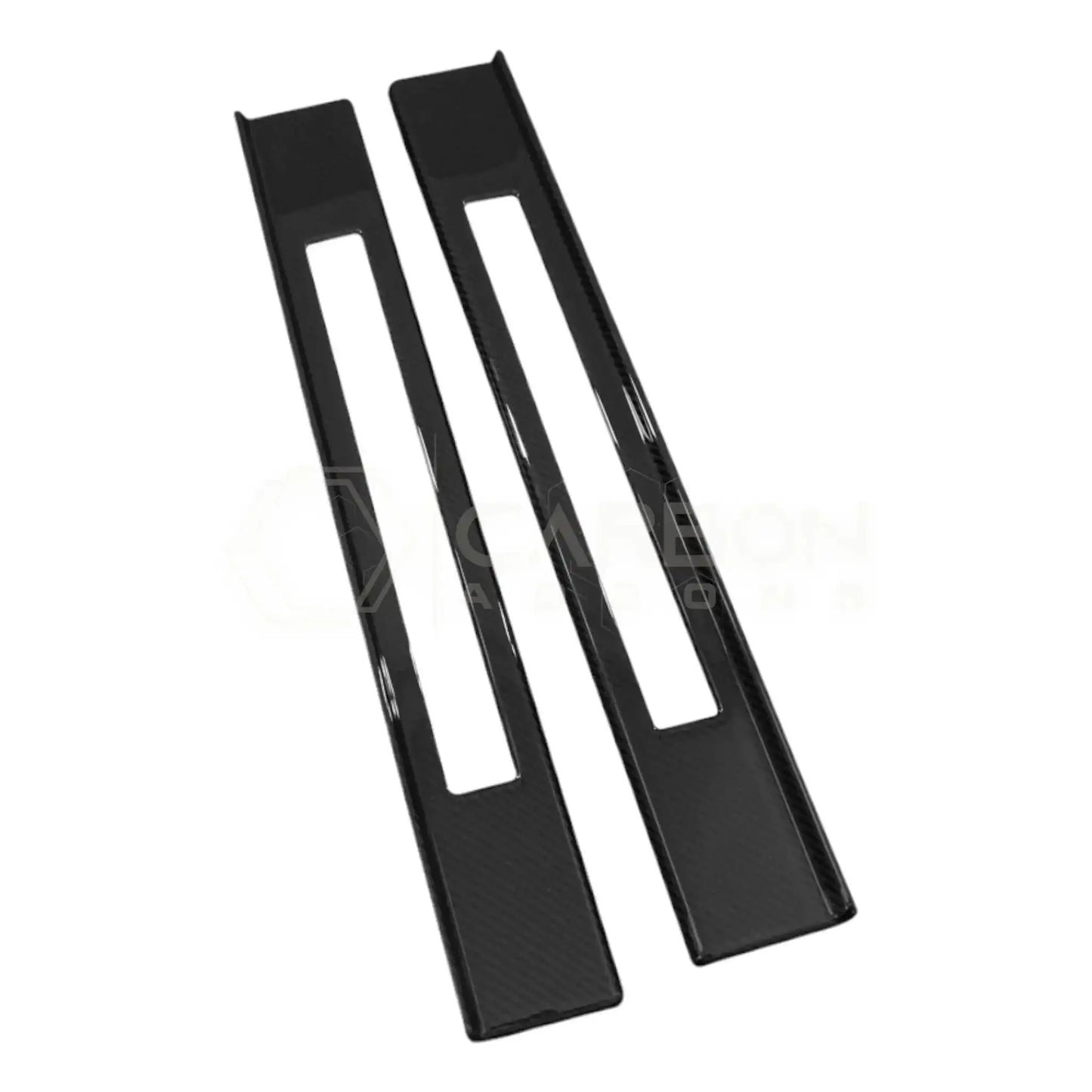 Real Carbon Fiber Door Sill Trim Covers for 2024+ Ford Mustang