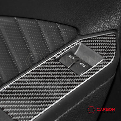 Real Carbon Fiber Window Switch Trim Overlay | Mustang 2005-2009