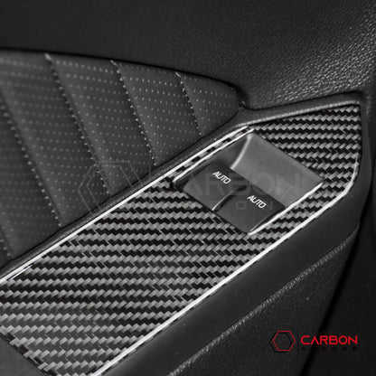 Real Carbon Fiber Window Switch Trim Overlay | Mustang 2005-2009