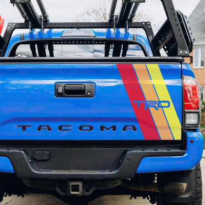 Yellow, Orange, Red TRD Stripes Toyota Truck Decal. #6968