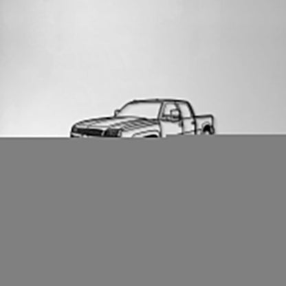 2003 Silverado 2500 Perspective Metal Car Wall Art - MT1256