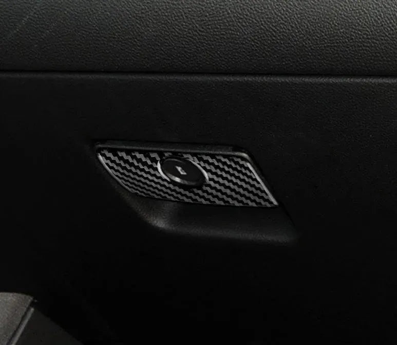 2010-2015 Camaro Carbon Fiber Glove Box Handle Overlay