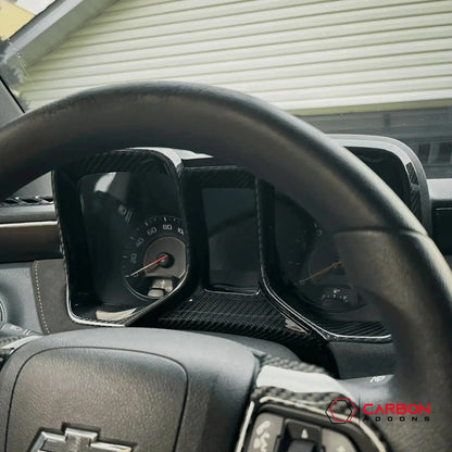 2010-2015 Chevy Camaro Carbon Fiber Gauge Cluster Trim Cover