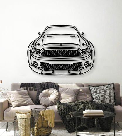 2013 Mustang Shelby Super Snake Front View Metal Car Wall Art - MT1347
