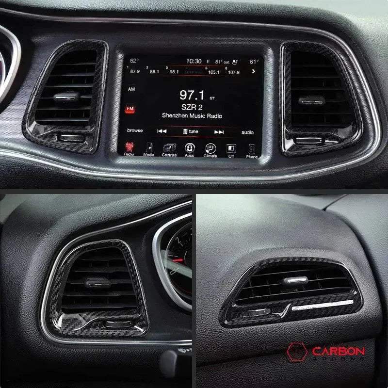 2015-2023 Dodge Challenger Carbon Fiber AC Vent Trim Covers