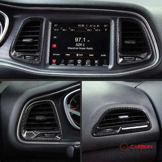 2015-2023 Dodge Challenger Carbon Fiber AC Vent Trim Covers