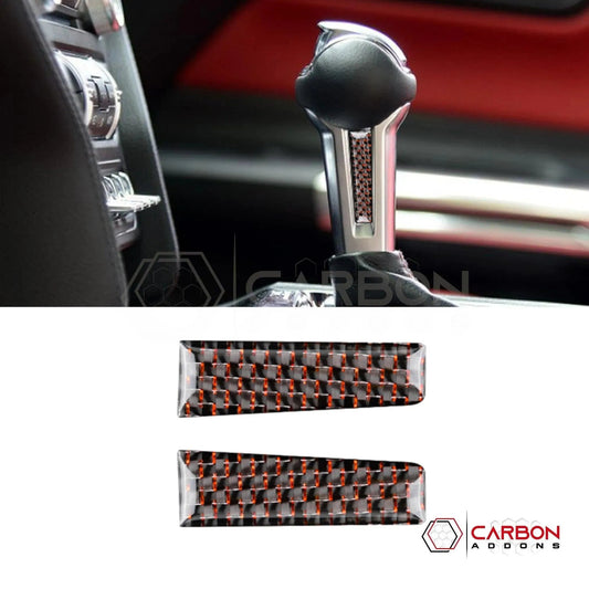 2015-2023 Mustang Carbon Fiber Shift Knob Side Trim Overlay