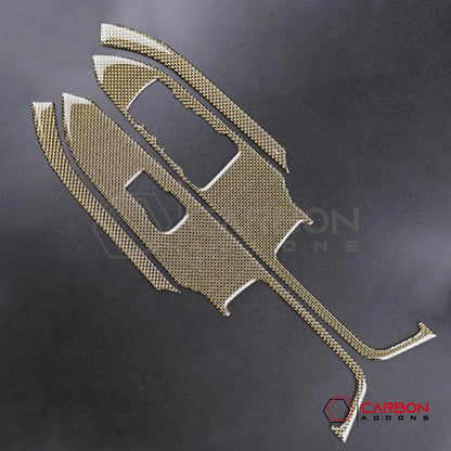 2015-2023 Mustang Reflective Carbon Fiber Window Switch Trim Overlay