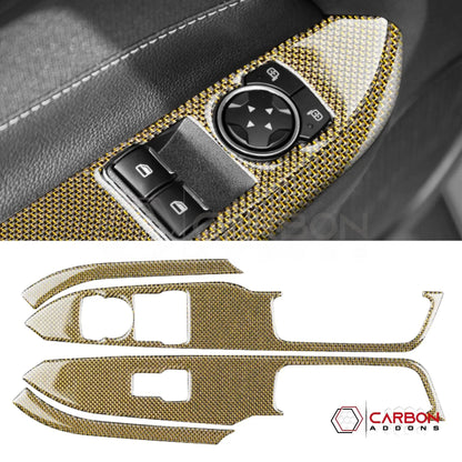 2015-2023 Mustang Reflective Carbon Fiber Window Switch Trim Overlay
