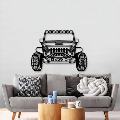 2015 Wrangler Custom Front View Metal Car Wall Art - MT1355