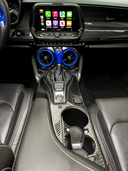 2016-2024 Camaro Carbon Fiber Center Console AC Vent Covers