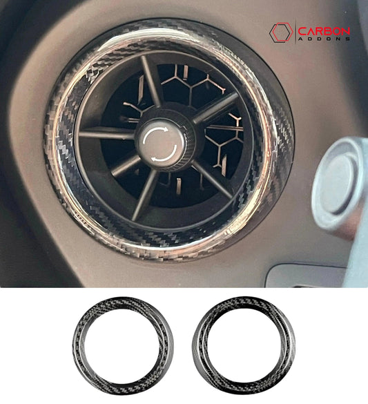 2016-2024 Camaro Carbon Fiber Dash AC Vents Chrome Delete Cover