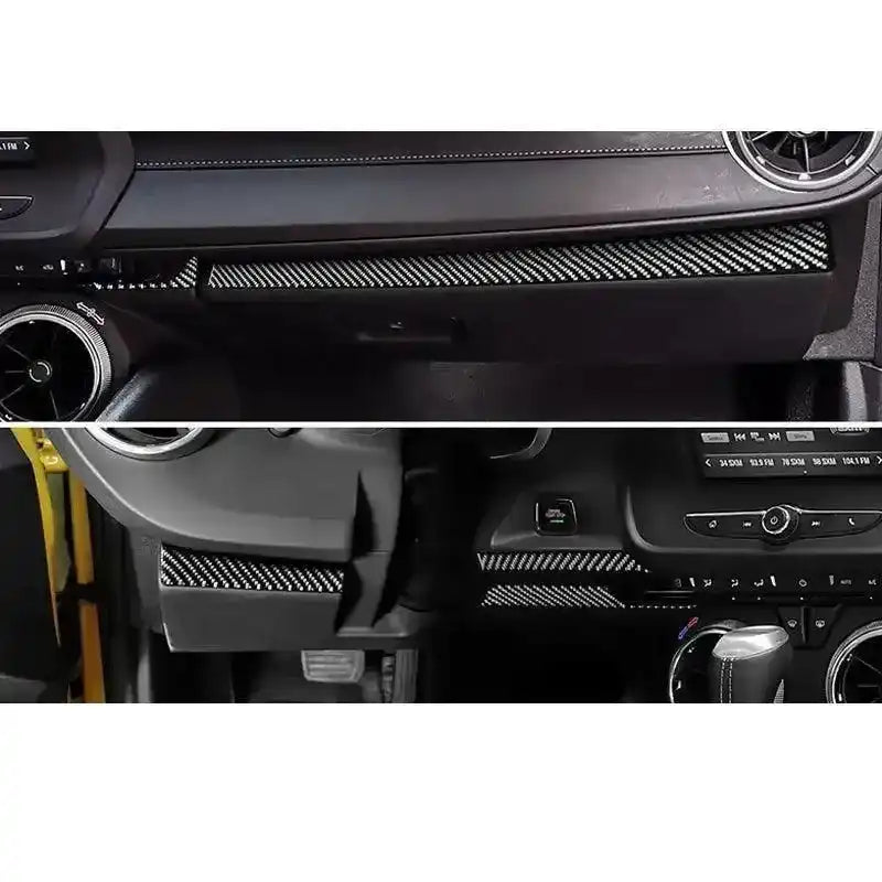 2016-2024 Camaro Real Carbon Fiber Lower Dashboard Overlay