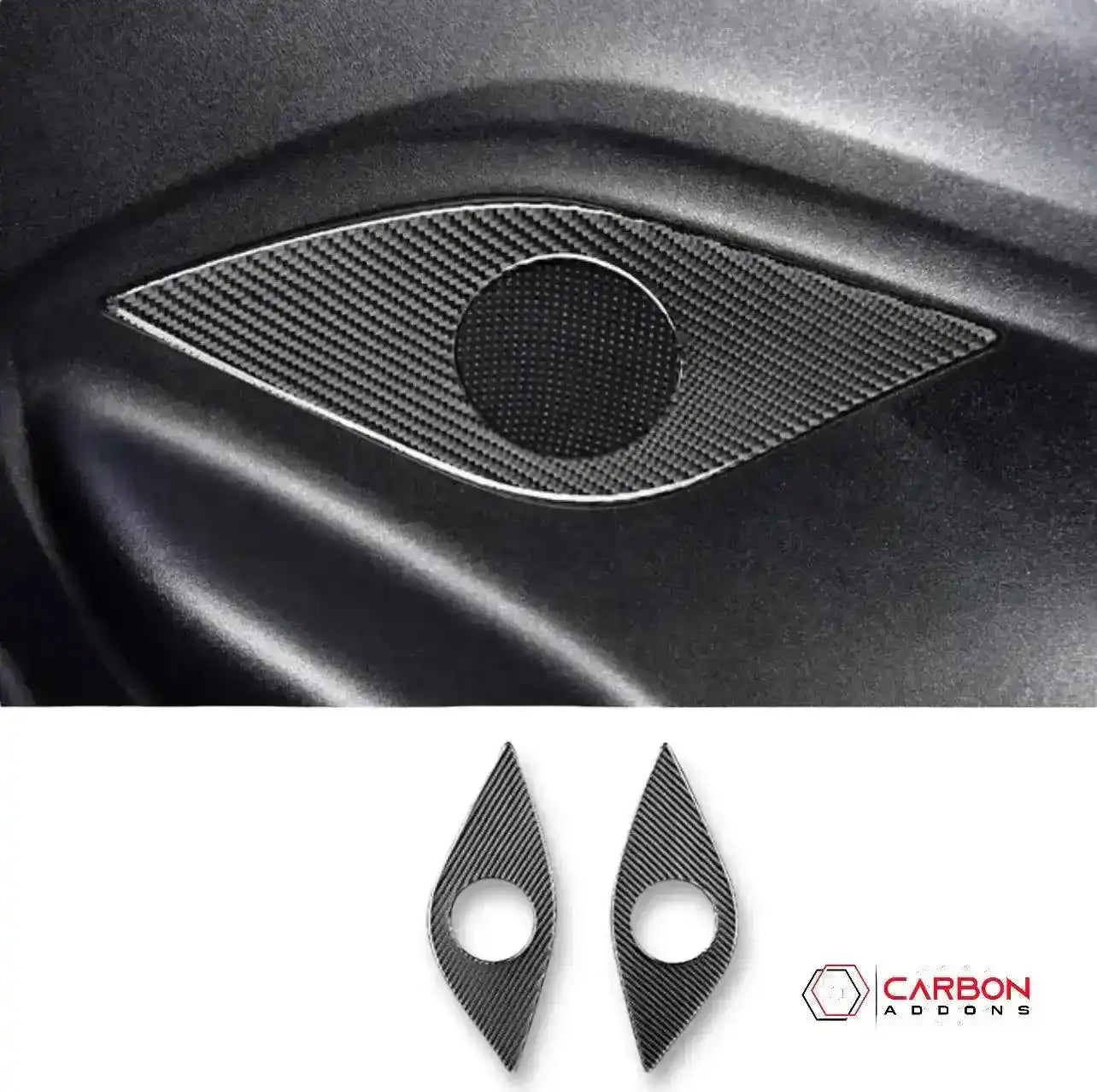 2016-2024 Chevrolet Camaro Real Carbon Fiber Rear Seat Speaker Trim Overlay