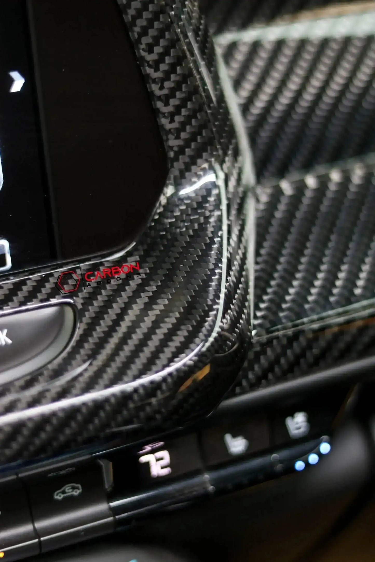 2016-2024 Chevy Camaro Carbon Fiber Infotainment Radio Screen Trim Cover