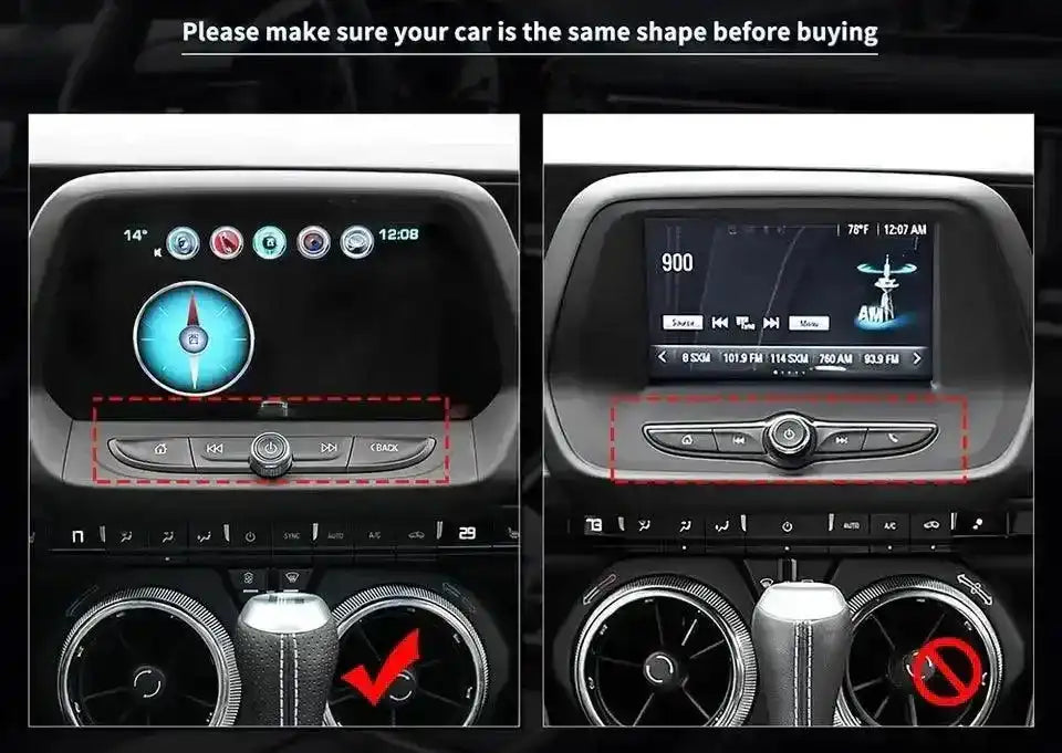 2016-2024 Chevy Camaro Real Carbon Fiber Interior Radio Navigation Button Covers