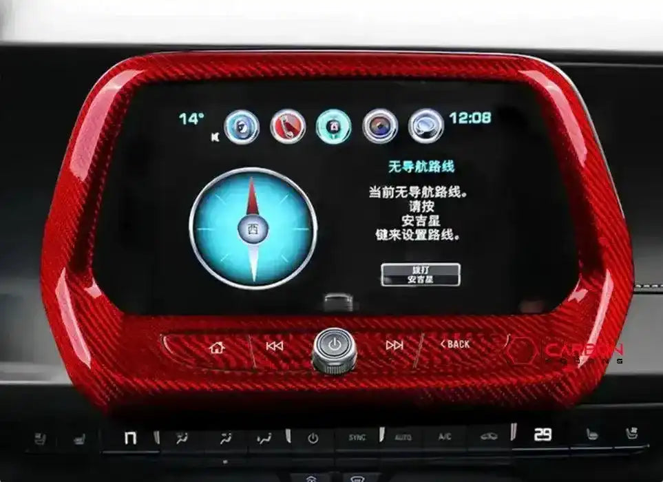 2016-2024 Chevy Camaro Real Carbon Fiber Interior Radio Navigation Button Covers