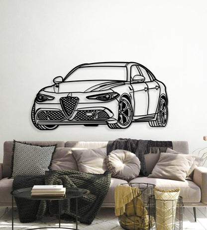 Guılıa Quadrıfoglıo Perspective Metal Car Wall Art - MT1237