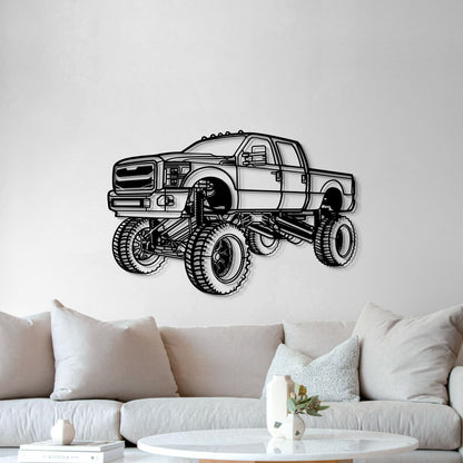 2016 F-250 4X4 Perspective Metal Car Wall Art - MT1269