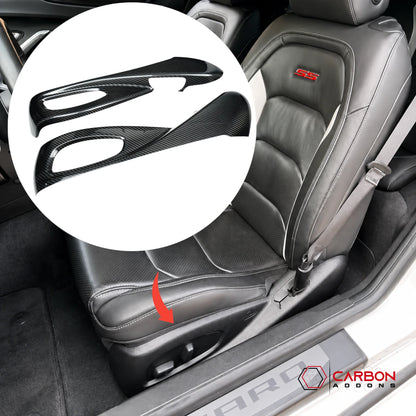 2016–2024 Chevrolet Camaro Real Carbon Fiber Bottom Seat Trim Cover