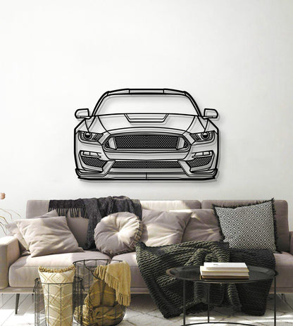 2017 Mustang Shelby GT350 Front View Metal Car Wall Art - MT1348