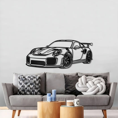 2018 911 GT2 RS Perspective Metal Car Wall Art - MT0461