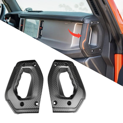 2021+ Bronco Real Carbon Fiber Side Dashboard Grab Handles | Direct Replacement