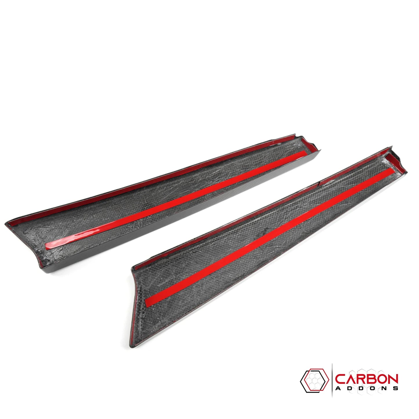 2021+ Ford Bronco 2-Door Real Dry Carbon Fiber B-Pillar Trim Covers (Glossy or Matte)