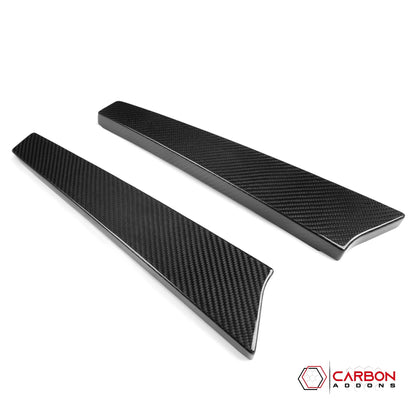 2021+ Ford Bronco 2-Door Real Dry Carbon Fiber B-Pillar Trim Covers (Glossy or Matte)
