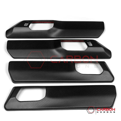 Real Carbon Fiber Door Handle Panel Trim Covers for 2021+ Ford Bronco | 2-Door & 4-Door