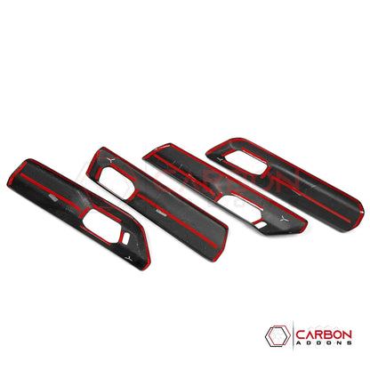 Real Carbon Fiber Door Handle Panel Trim Covers for 2021+ Ford Bronco | 2-Door & 4-Door