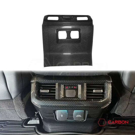 Real Carbon Fiber Rear Center Console A/C Vent Trim Cover for 2021+ Ford F-150
