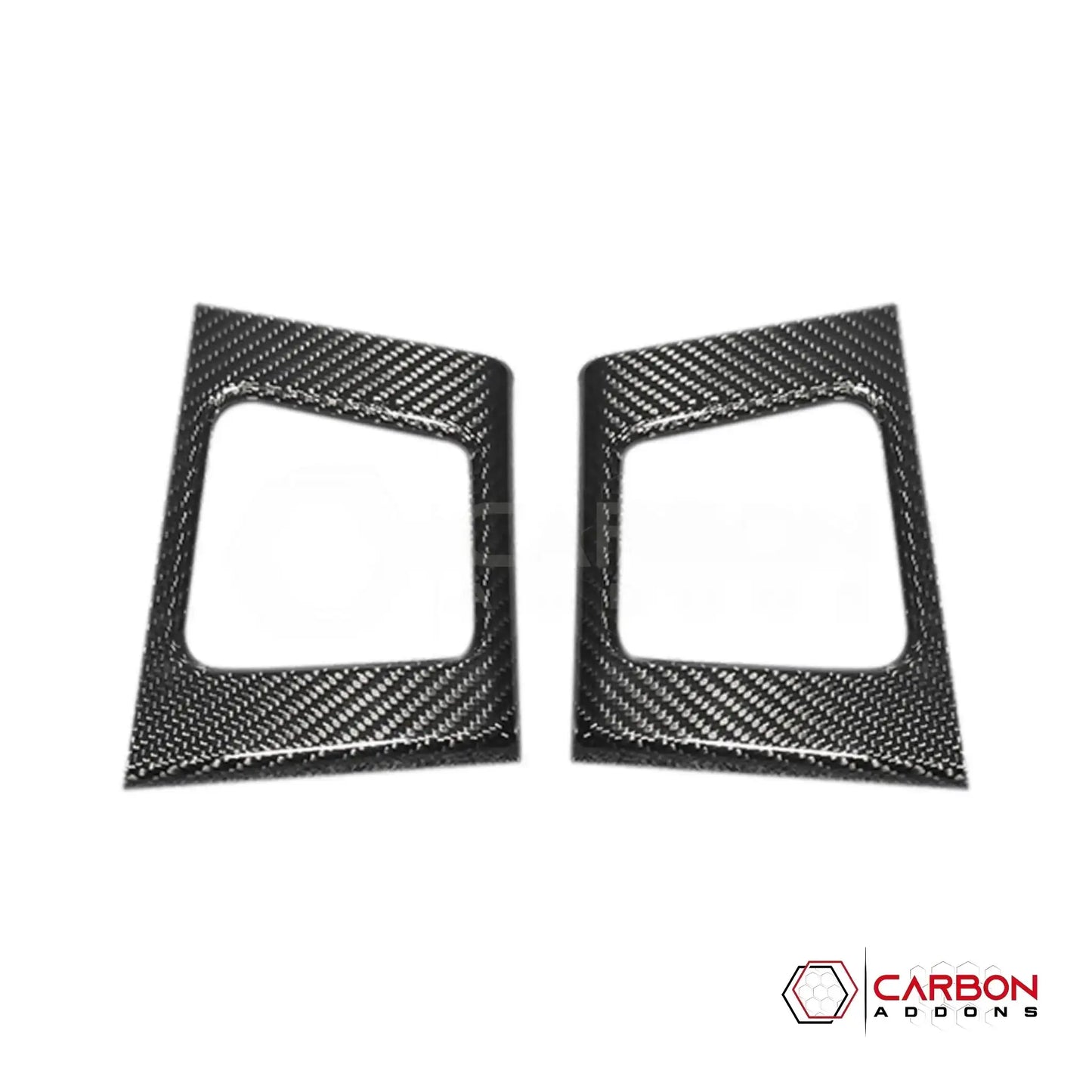 Real Carbon Fiber Rear Door Storage Frame Covers for 2021+ Ford F-150