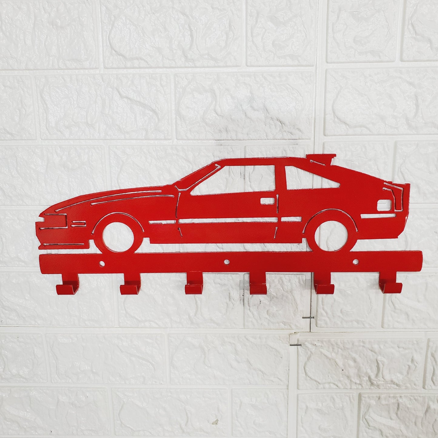 MK2 Toyota Celica Supra Key Hanger – Steel Wall Mounted Key Rack – Sport Coupe Organizer 12"x6" Garage Car Decor