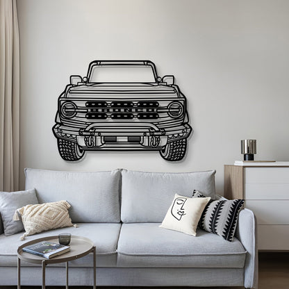 2022 Bronco Front View Metal Car Wall Art - MT1352
