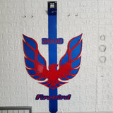 Custom 4th Gen Firebird Hood Prop - Handcrafted, 36" Tall, Personalized Logo Details - Martin Metalwork LLC 