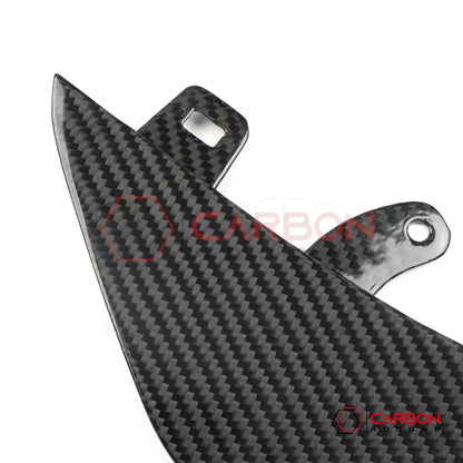 2023–2026 Corvette C8 Z06 & E-Ray Z07-Style Carbon Fiber Front Canards – Adhesive Mount (No Drilling Required)