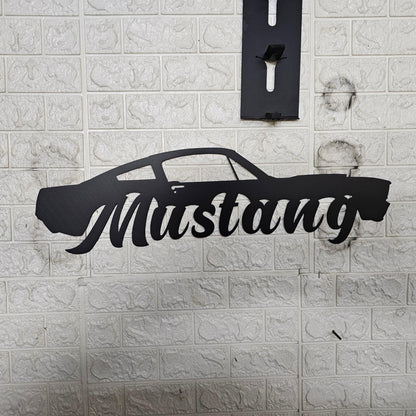 classic fastback Mustang Metal Wall Art Décor - Martin Metalwork LLC 