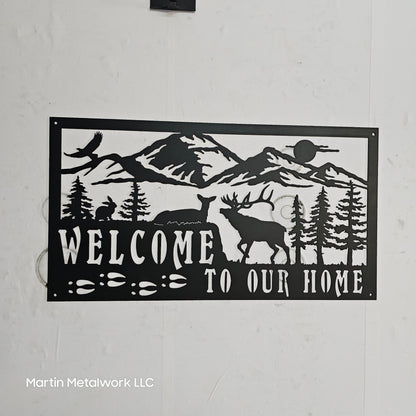 Welcome To Our Home Deer Full Size