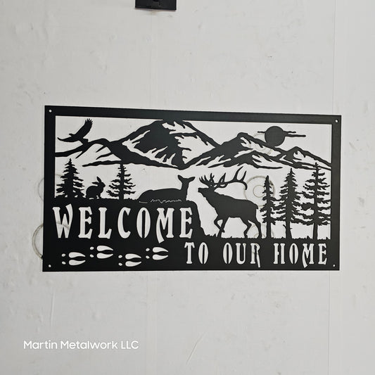 Welcome To Our Home Deer Full Size